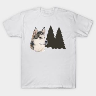 Low Poly Husky T-Shirt